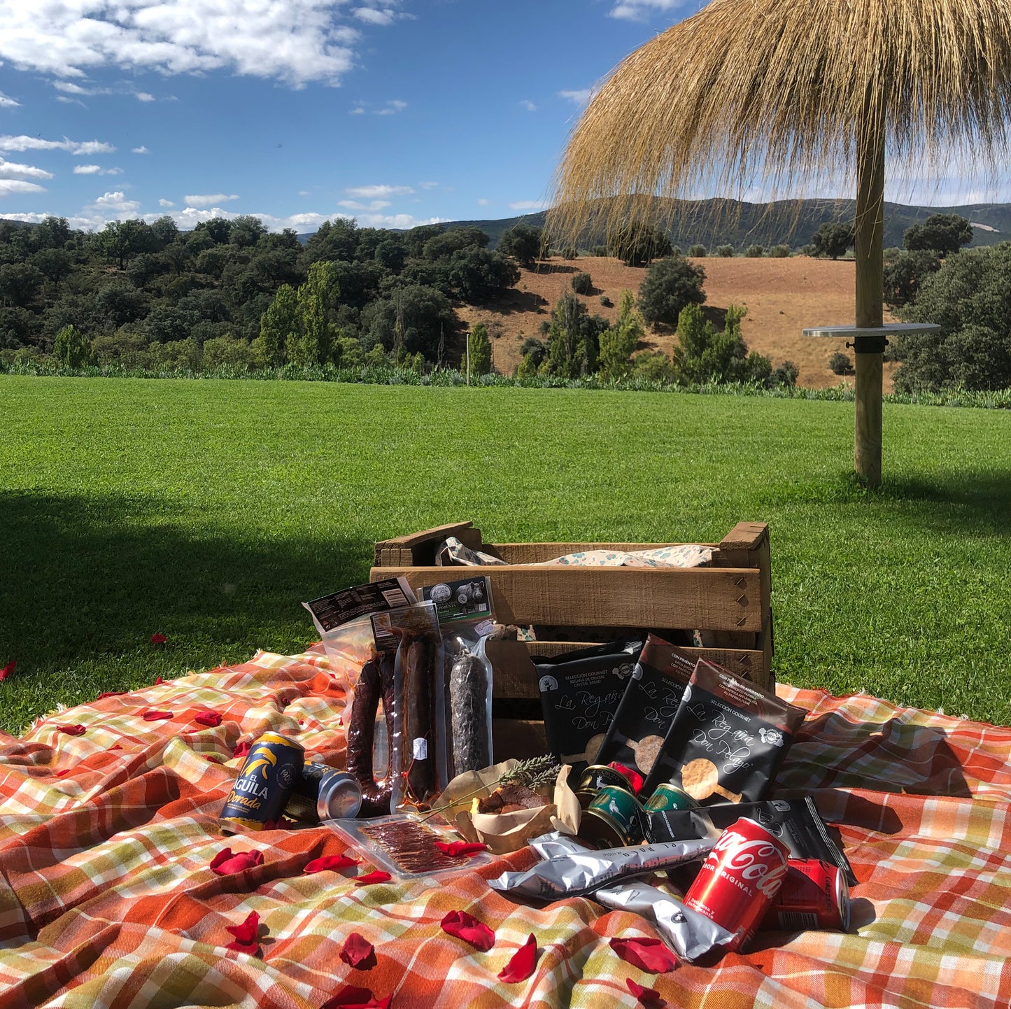 Picknickbox-Auswahl Cabañeros-Produkte