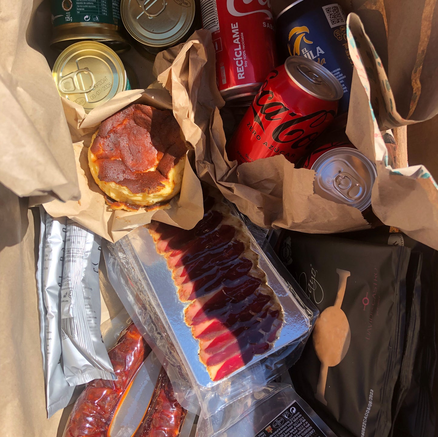 Picknickbox-Auswahl Cabañeros-Produkte